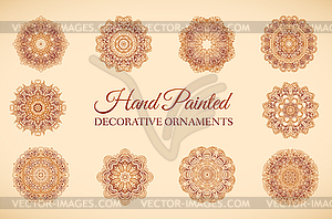 Set abstract background ornament concept. decorativ - vector clip art