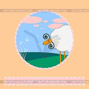 SHEEP dreamed - vector image