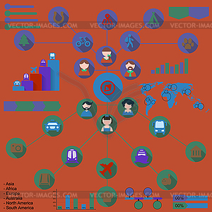 Hiking and recreation - vector image