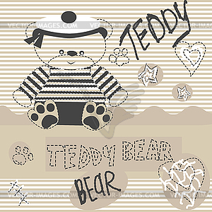 0515 6 teddy bear - vector clipart