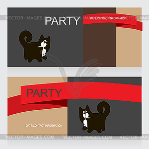 6 black cat - vector EPS clipart