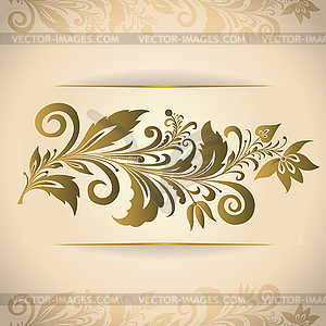 Abstract floral design elements in russian - vector clipart