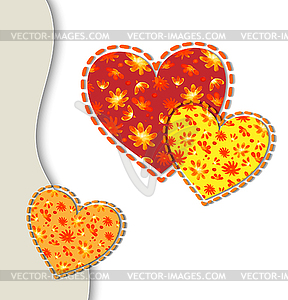 Heart of watercolor flowers - vector clipart