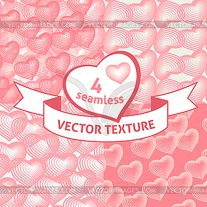 Seamless hearts pattern. Pink love background - color vector clipart