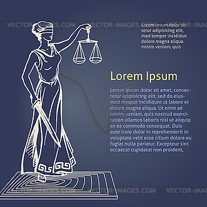 Themis (Femida) - goddess of justice.  - vector clip art