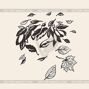 Face of autumn - vector clipart