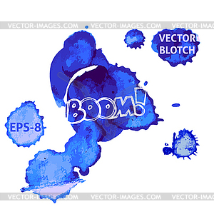 Abstract artistic element forming by blots - vector clipart