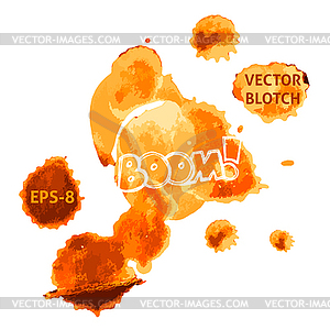 Abstract artistic element forming by blots - vector clip art