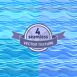 Set of 4 seamless linear striped texture - vector clipart