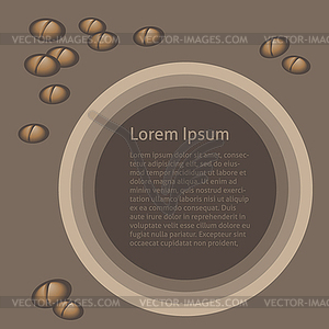 Frame for text in form of coffee cup - vector image