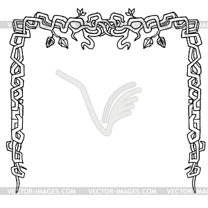 Braided border - stock vector clipart