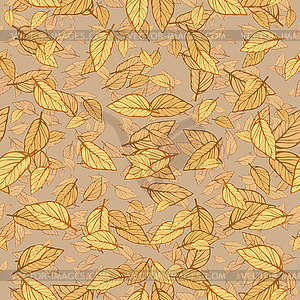 Leafy seamless patterns - vector image