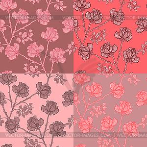 Seamless floral texture with roses. eps - vector image