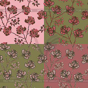 Seamless floral texture with roses. eps - vector image