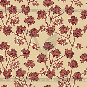 Seamless floral texture with roses. eps - vector clipart