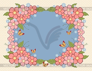 Beautiful floral background with place for text - vector image
