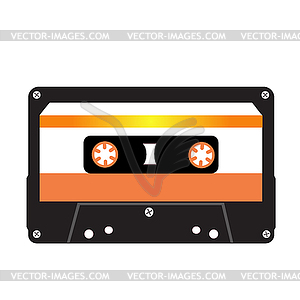 Cassette tape isolated on a white background - color vector clipart