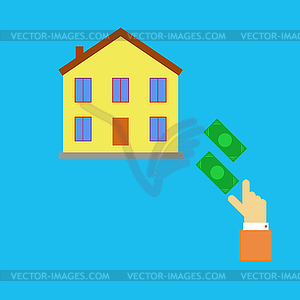 Buying real estate. Vector illustration. - vector clipart