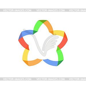 Abstract color logo. Vector illustration. - vector clipart / vector image