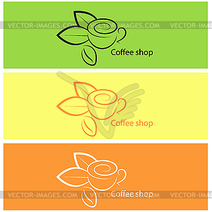 Coffee shop vector illustration. Logo design elements. - vector clipart