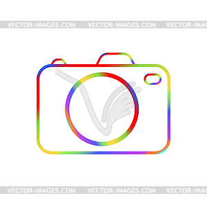 Abstract digital camera on a white background. - vector image