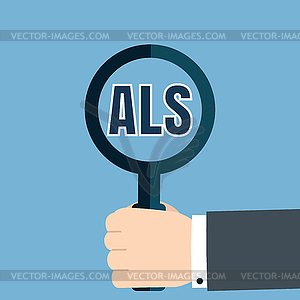 Amyotrophic lateral sclerosis. ALS - vector image