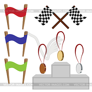 Set of sports competitions - vector clipart