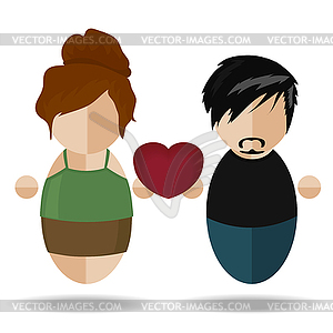 Couple in love - vector clipart