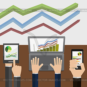 Indicators and statistics, which is displayed - vector clipart