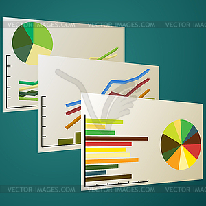 Graph analytics - vector image