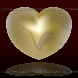 Golden heart - vector clipart