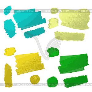 Strokes oil paint - vector image