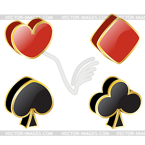 Four suits - vector clip art
