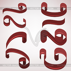 Red ribbons - vector clipart