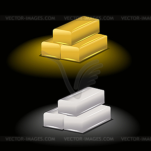 Ingots - vector clip art