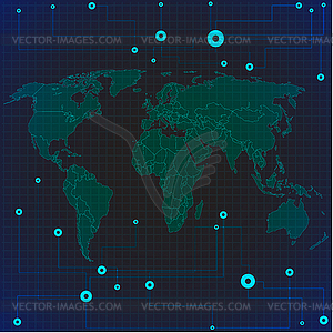 World map - vector clipart