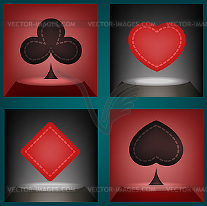 Card suits - vector clip art