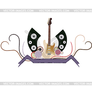 Abstract guitar - vector clipart