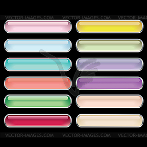 12 glass buttons - vector clipart / vector image