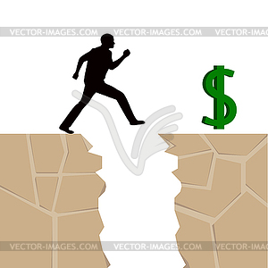Man who succeeds - vector clipart