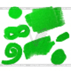 Green oil paint - vector clip art