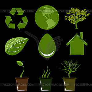 Icons for Environment - vector clipart