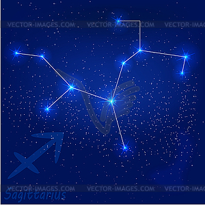 Constellation saggitarius - vector image