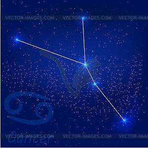 Constellation cancer - vector image