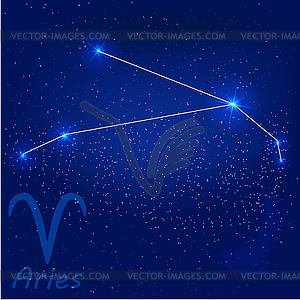 Constellation aries - vector clipart