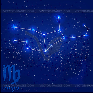 Constellation Virgo - vector clipart