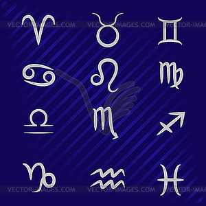 Zodiac signs - vector clip art