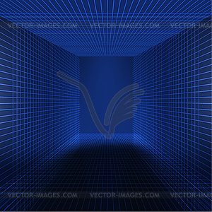 Blue grid - vector clipart