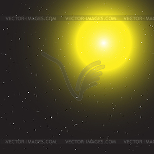 Sun space - vector image