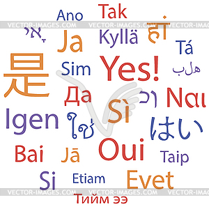Yes translate - vector image